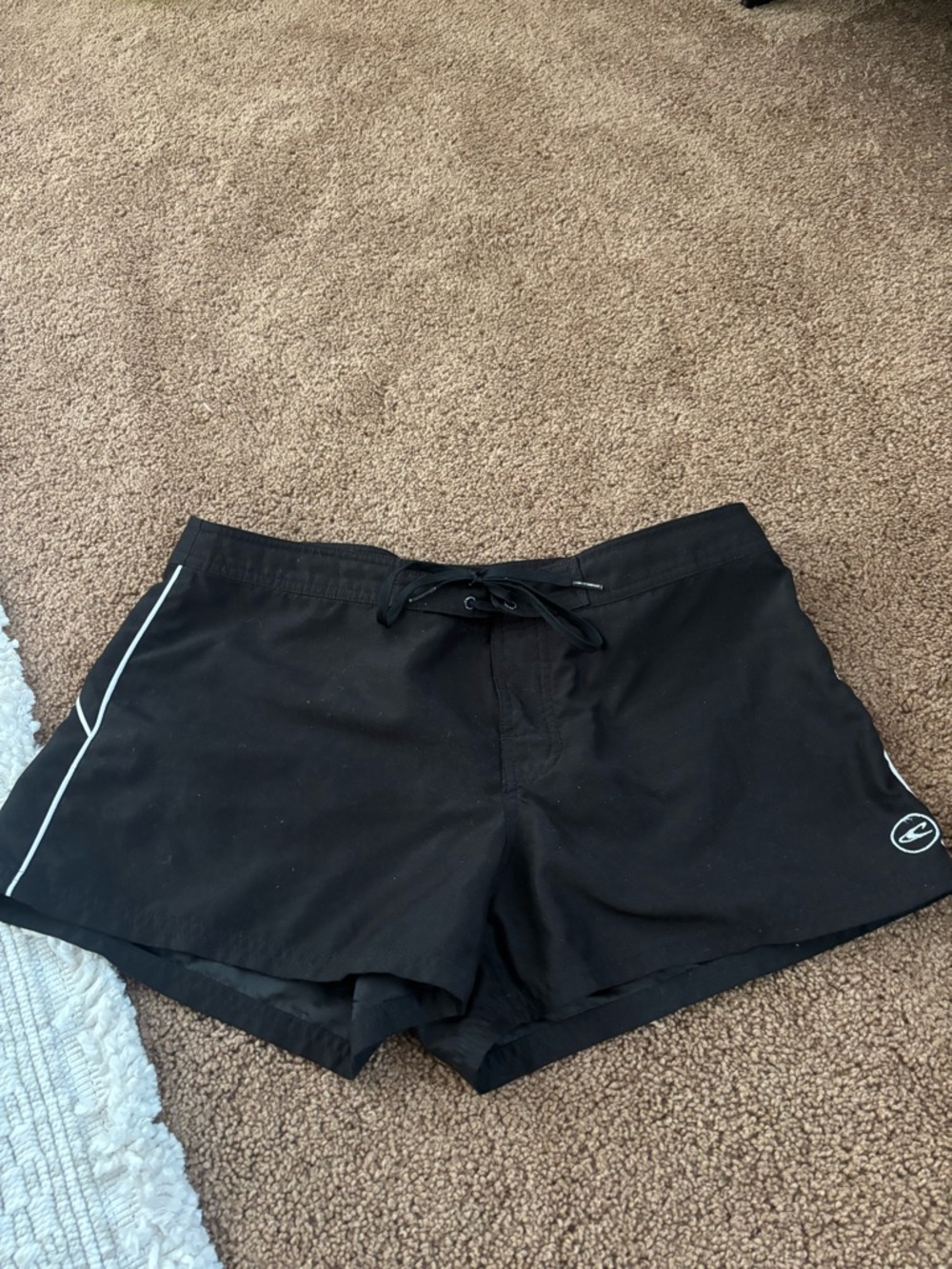 O'Neill Black Swim Shorts with White Logo Waistband